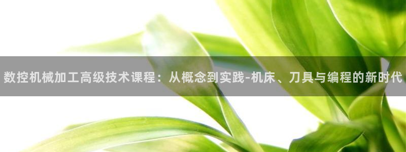 天辰娱乐481928：数控机械加工高级技术课程：从概念到实践-机床、刀具与编程的新时代