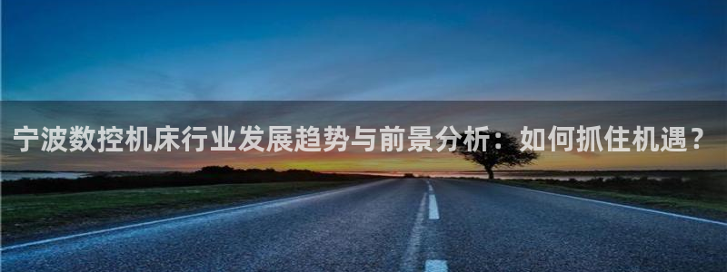 天辰娱乐1996:宁波数控机床行业发展趋势与前景分析:如何抓住机遇?